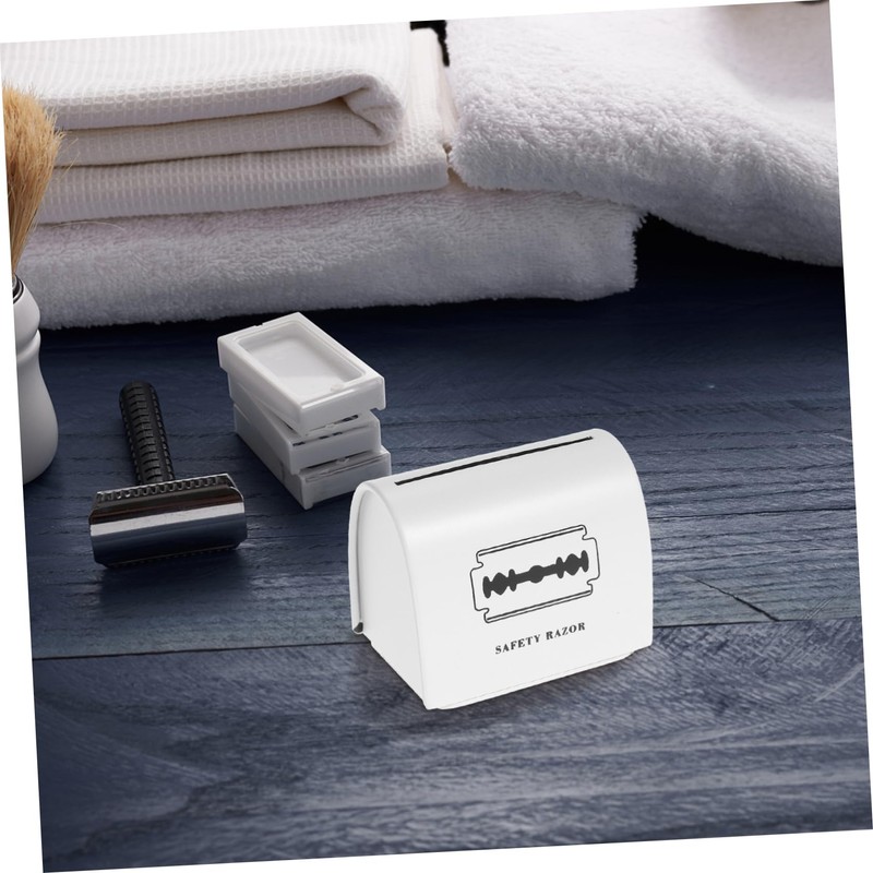 Mikinona Shaving Blade Disposal Case Printed Barbershop Blade Disposal Container