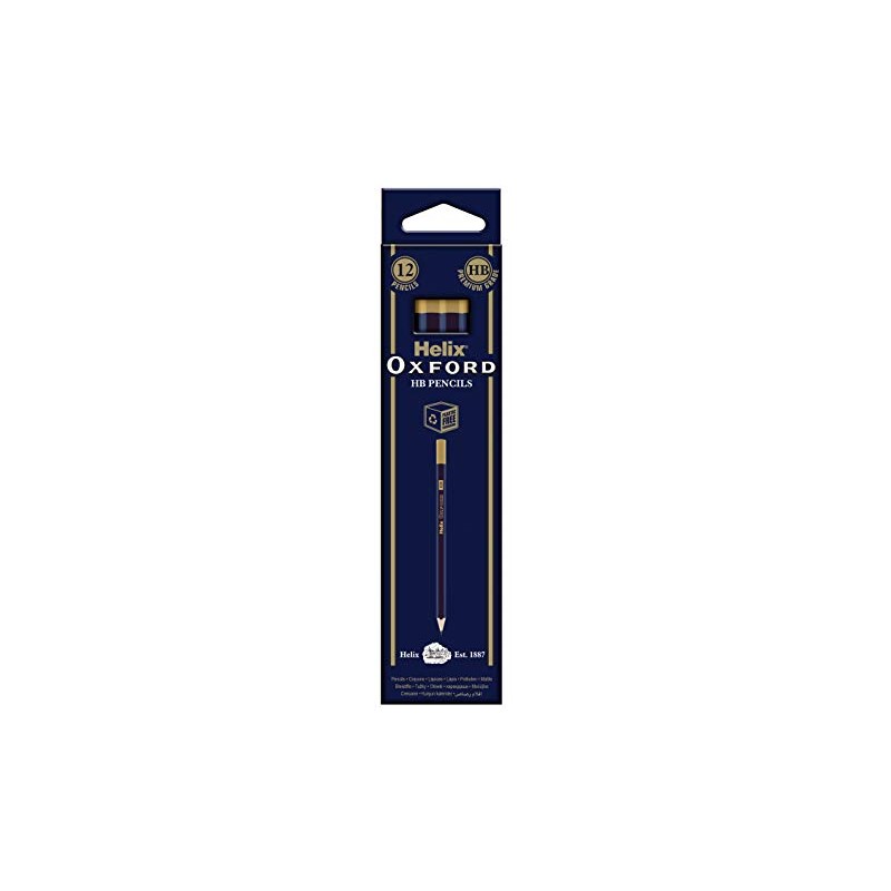 Helix Oxford Hb Grade Graphite Pencils (Pack of 12) with