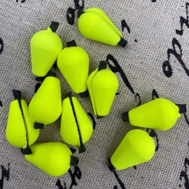 ANCLLO 10pcs Float Foam Water Drop Strike Indicators Fly Fishing Accessory, Fluorescent Yellow