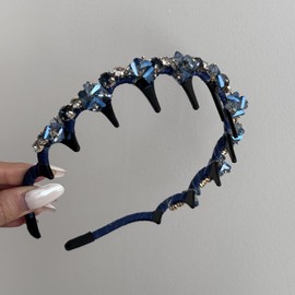 Claw Headband,Vintage Artificial Pearl Hairband - Hair Hoop Anti-Slip Fashion Head Bands for Wedding Birthday Holiday Brides Party Bridesmaids Travel