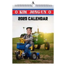 Funny Calendar 2025, Funny Secret Santa Ideas Gifts for Men, Novelty Quirky Christmas Birthday Kim Jong Un Wall Calendar Planner Presents Weird Office Gift