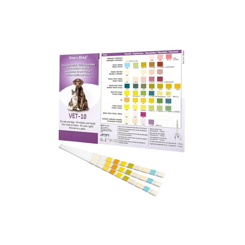 One Step 10 x Vet Pet Urine Test Strips -