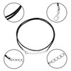 Kurtzy 25 Pack Black Polyester Necklace Cord with Chain and