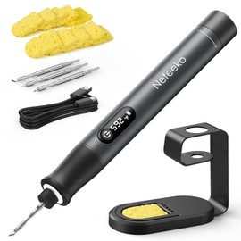 Nefeeko Cordless Soldering Iron Kit, Rechargeable Soldering Iron with Stand, 7s Fast Heating, Auto Sleep/Off, C210 Soldering Iron Tips, Portable Soldering Pen Soldering Gun Kit for Electronics Repair