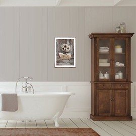 Rustic Farmhouse Bathroom Wall Art Decor Sunflowers Flowers Abstract Wall Art Contemporary Decorative Modern Floral Canvas Artwork Daisy Flower Print on Canvas Picture Paintings Wall Decor for