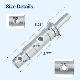 Two Stage Auger Adapter Compatible with StrikeMaster Auger, Cordless Ice Drill Adapter Fits for 7/8" Internal Diameter of Auger Shaft