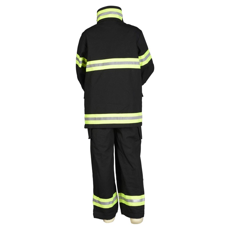 Aeromax Jr. Fire Fighter Bunker Gear, Black, Size 4/6