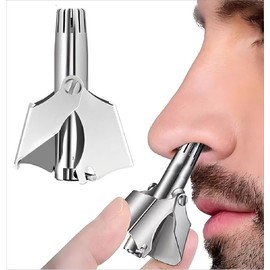 1 Pcs Manual Nose Hair Trimmer for Men & Women – Stainless Steel Hair Shaver, Washable & Portable Hair Razor