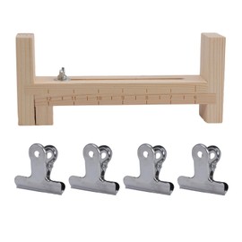 Restynic Paracord Jig Bracelet Maker, Wooden Jig Bracelet Maker with 4 Clips - Adjustable DIY Paracord Braiding Tool for Crafting, Weaving Bracelets, Belts & Keychains(Color:wood1)