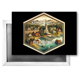 Kettle Falls Washington Travel Destination Souvenir 2x3-Inch Fridge Magnet Single