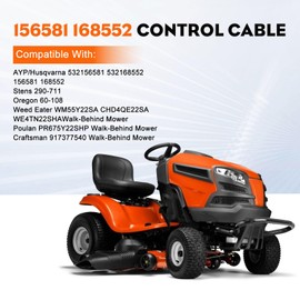 Hipa 532168552 Throttle Control Cable Replace 156577 156581 168552 for Husq Poulan Craftsman AYP Roper Weedeater Lawn Mower Push Mower 532168552 532156581 Engine Zone Cable Z Bend On Each End