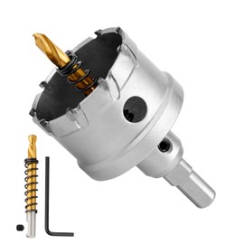 50 mm Hole Saw Carbide Drill, TCT Metal Hole Saw Drill Bit for Stainless Steel, Iron, Alloy, Wood, Plastic