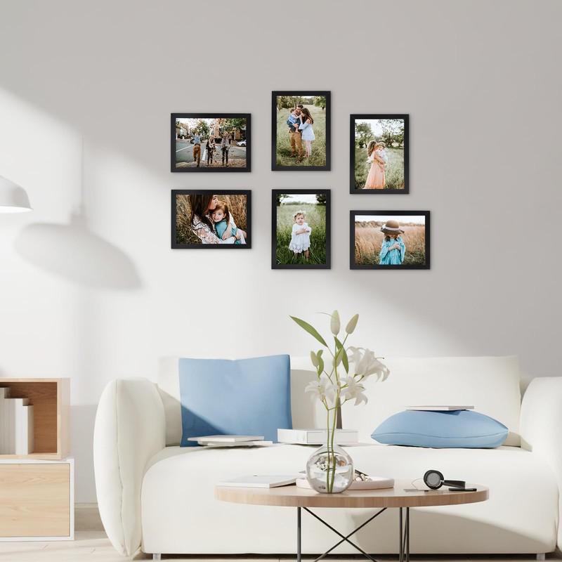 WIFTREY 5x7 Black Picture Frame Bulk 5 x 7 Photo