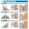 Ravinte 4 Pack Soft Close Hidden Hinges Surface Mount Kitchen