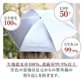 Okamoto Harajuku Store Parasol Men's UV Protection 100 Light Shading Folding Full Light Shading Rate 100% Women's Silver 99.9% UV Reduction Comfortable Commuting 7.8 oz (220 g) Carbon Bone Heat Shield
