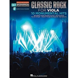 Classic Rock - 10 Monumental Hits: Viola Easy Instrumental Play-Along Book with Online Audio Tracks (Hal Leonard Easy Instrumental Play-Along)