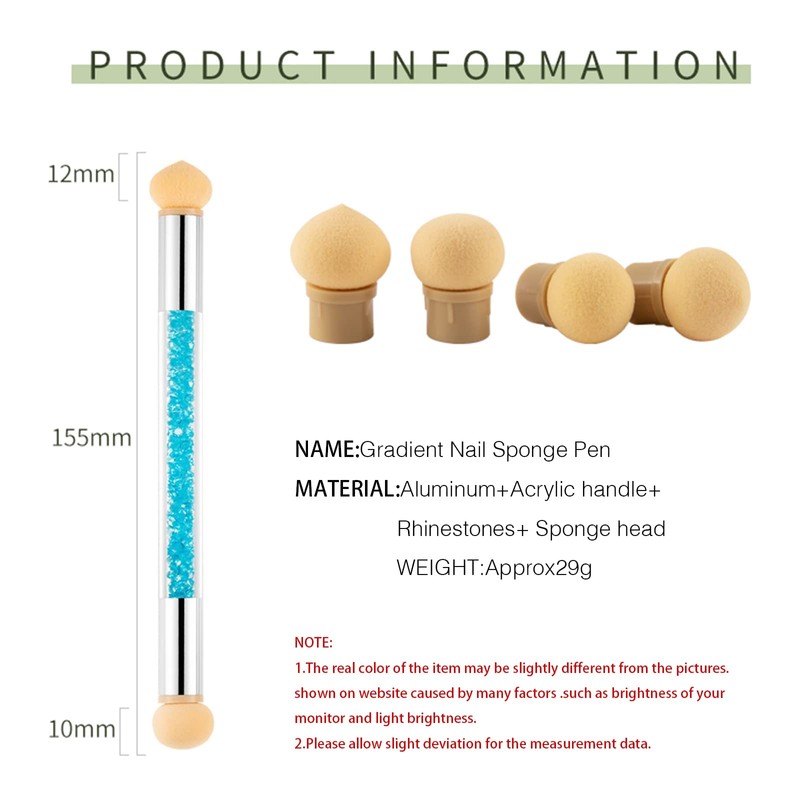 Nail Art Rendering Tools, Double Head Ombre Sponge Stick with