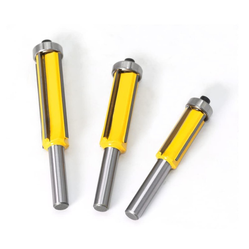 Mesee Pack of 3 8 mm Shank Flush Cutters, 4