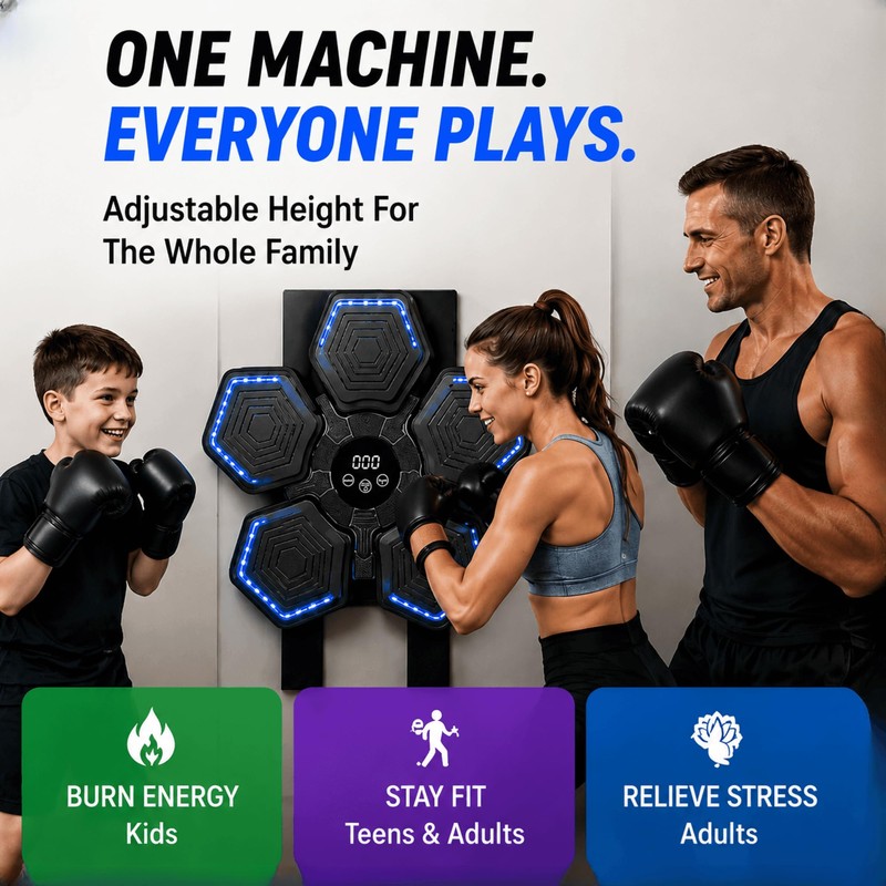 RGYAN Smart Music Boxing Machine with 15 Speeds - Smart