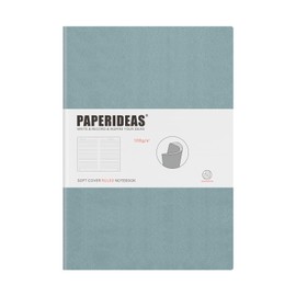 PAPERIDEAS Notebook B5 Soft Cover (Ruled, Fog Blue)