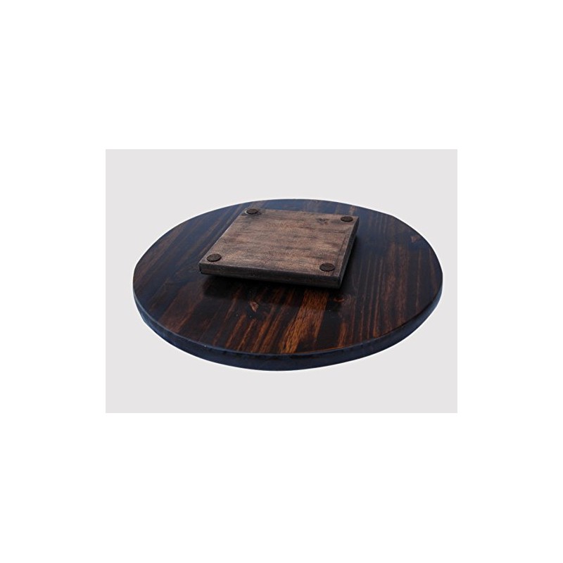 Lazy Susan 17 3/4" (Made in the USA) (Walnut Stain)
