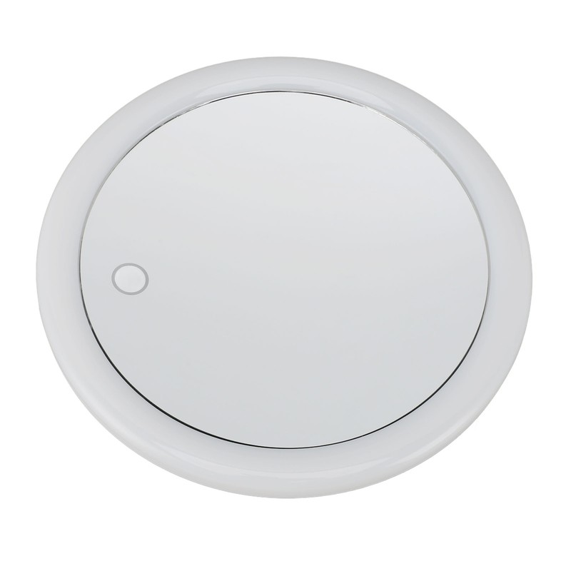 5.6inch Handheld Magnifying Makeup Mirror Triple Suction Cup 10X Magnification