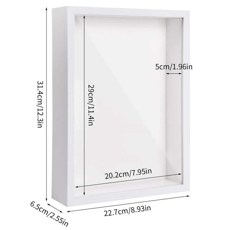 3D Picture Frame for Filling, 3D Deep Object Frame A4,