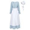 CR ROLECOS Womens Pioneer Dress Floral Prairie Dresses Lace Pilgrim