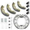 M MATI Front Rear Brake Shoes W/Pin Kit for Honda