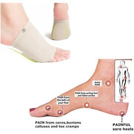 Pie Plano Venda con Almohadilla de Gel, Soporte de Silicona para Arco, Almohadillas para Pie Plano Plantilla de Cojín de Talón de Gel de Soporte Arco Pie Masaje Silicona Arco Elástica Cuidado Del Pie