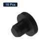 sourcing map 16 Pieces Black Rubber Stopper, 8mm Plug Holes
