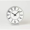 Lemnos (レムノス) Table Clock Aluminum White Ekiklock S Size eki