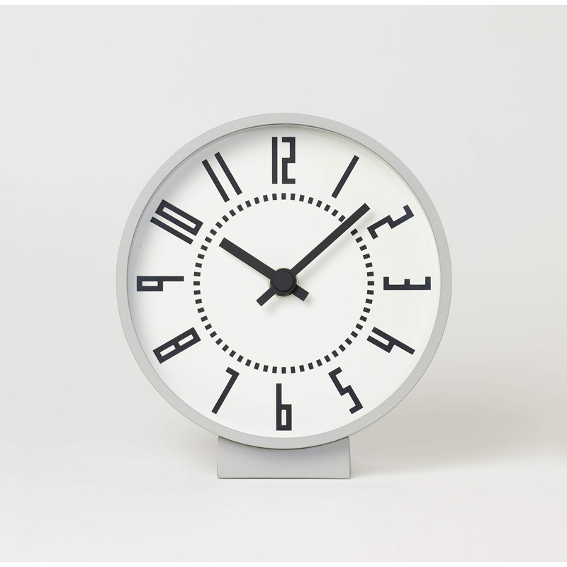 Lemnos (レムノス) Table Clock Aluminum White Ekiklock S Size eki