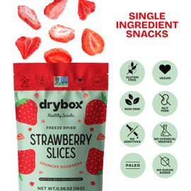 Drybox Freeze Dried Fruits Variety Pack (Strawberry, Mango, Berry Mix, Fig) | 100% Natural Fruit | Freeze Dried Fruit Source | No Sugar & Additives | Healthy Snack & Topping for Beverages or Recipes | Non-GMO, Vegan, Gluten Free, 4 pack