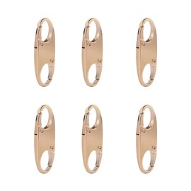 6x Durable Structure Anti Theft Bag Clips For Travel Camping Compact And Lightweight Small And Lightweight Alloy S Clips, golden