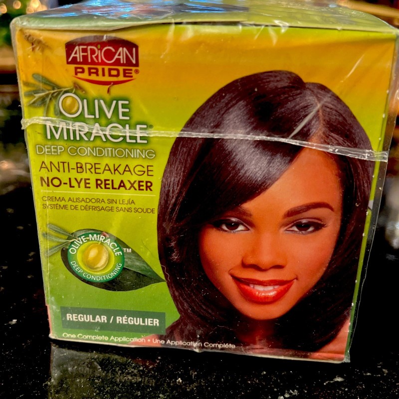 African Pride Olive Miracle Deep Conditioning No Lye Relaxer~Regula