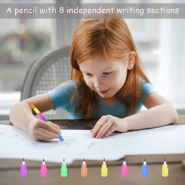 ICEPAPA, 32 PCS Assemblable and Stackable Pencils for Children, Ideal as Pencils for Party Bags Fillers for Kids, Stocking Fillers for Boys and Girls and Handmade Toys & Games(Light Appearance)