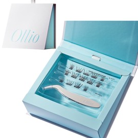 Ollio First Edition Kit Natural Glue Free Partial False Eyelashes Korean Cosmetics with Tweezer (IAK04J Voluminous)