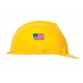 Accuform LHTL671 Reflective Adhesive Flag Helmet Sticker, American Flag 5 pack