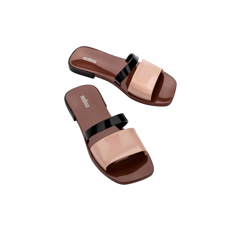 Melissa Ivy Slide II for Women, Brown/Beige, 9