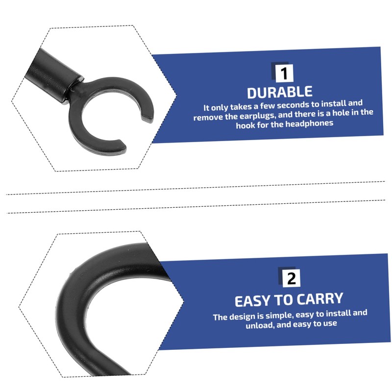 KONTONTY 2pcs Replacement Ear Hooks for Earpiece Rubber Design Slip