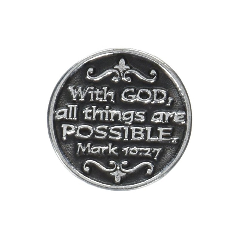 Cathedral Art, Silver, (Abbey & CA Gift) God Pocket Token,