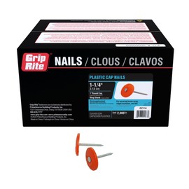 Grip Rite, Size, No Color GC114 1-1/4-Inch Round Plastic, 2,000 Count