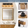 4 Light Bathroom Vanity Light Fixtures,Rustic Style Wood Bathroom Wall