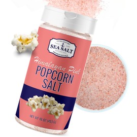 Himalayan Pink Popcorn Salt Seasoning, Single Origin Fine Himalayan Pink Salt Powder, Healthy and Natural Popcorn Seasoning, 16 oz Shaker