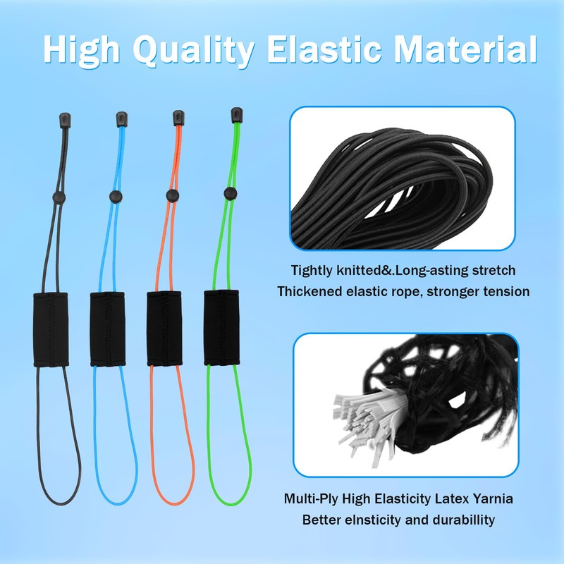 2PCS Thickened Fishing Finder Cover Straps, Adjustable Fish Finder Bungee