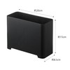 Yamazaki 5541 Magnetic Bathroom Trash Can, Black, Approx. W 7.9