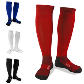 UNIKEE Red Baseball Socks - Red Soccer Socks Youth - Youth Red Baseball Socks - Red softball Socks - Medias de Futbol para Hombres (red)