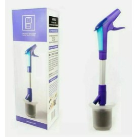 Peppy Brush Toilet Bowl Cleaner Aluminum Pro Built-In Spray System Brush Holder