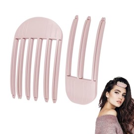 XYTAHDM Volumen Clips Haare 2 Stück für Fluffige Pony,Volumenclip für den Haaransatz,Volumen Haarspange Volumenclip für Langes und Kurzes Haar Spurlose Haarspange Haarwurzel Lifting Clips(Rosa)